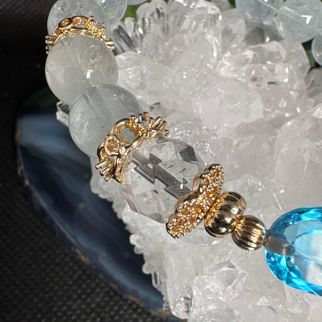 ＊みーにゃん様お取置き3/1＊【高品質】トパーズ　宝石カット　ブレスレット