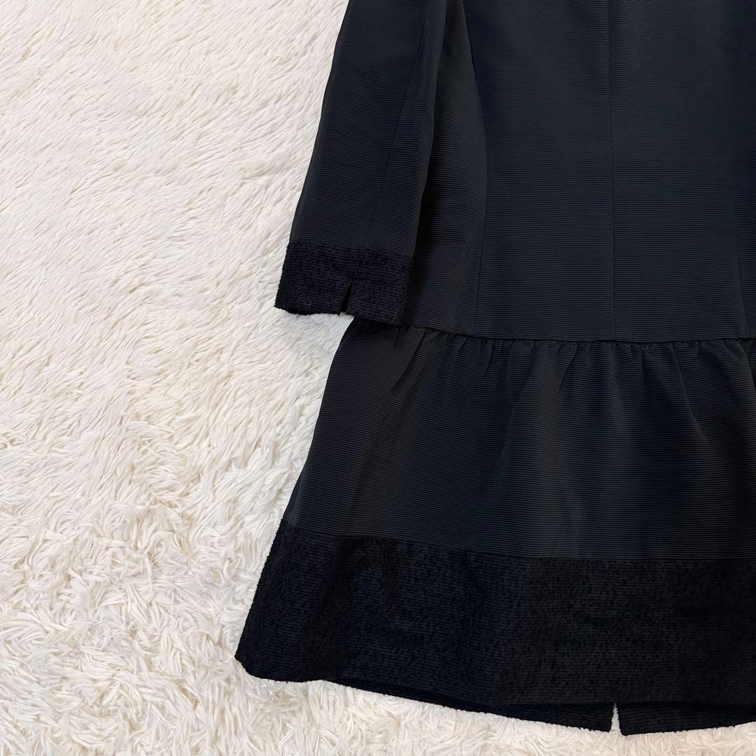 大きいサイズ トゥービーシック Aラインロングコート ビジュー付 オケージョン