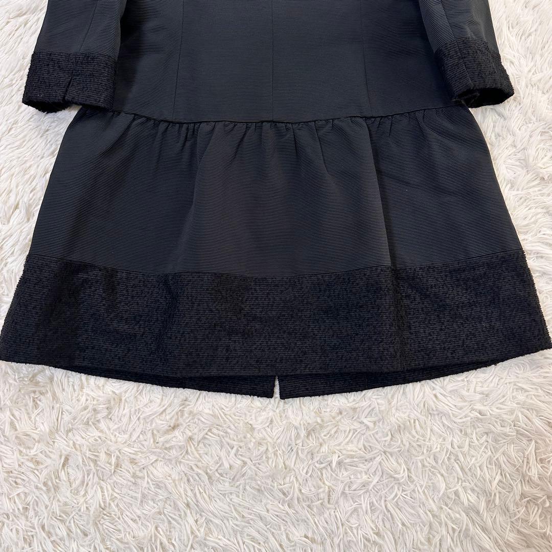 大きいサイズ トゥービーシック Aラインロングコート ビジュー付 オケージョン