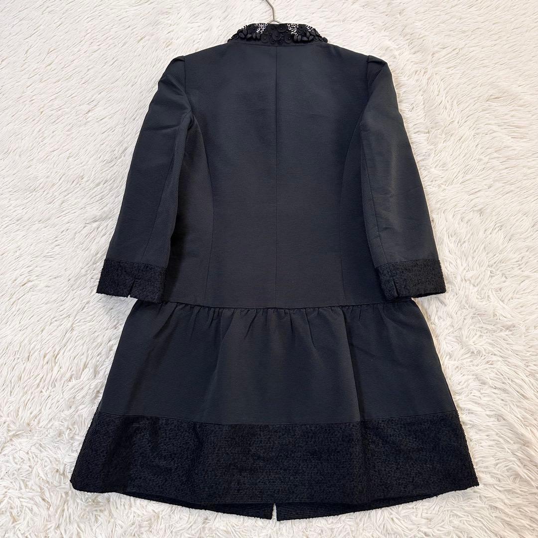 大きいサイズ トゥービーシック Aラインロングコート ビジュー付 オケージョン