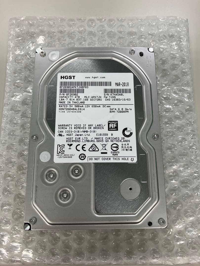 3.5 HDD 4TB 2本セット※管理番号116•117