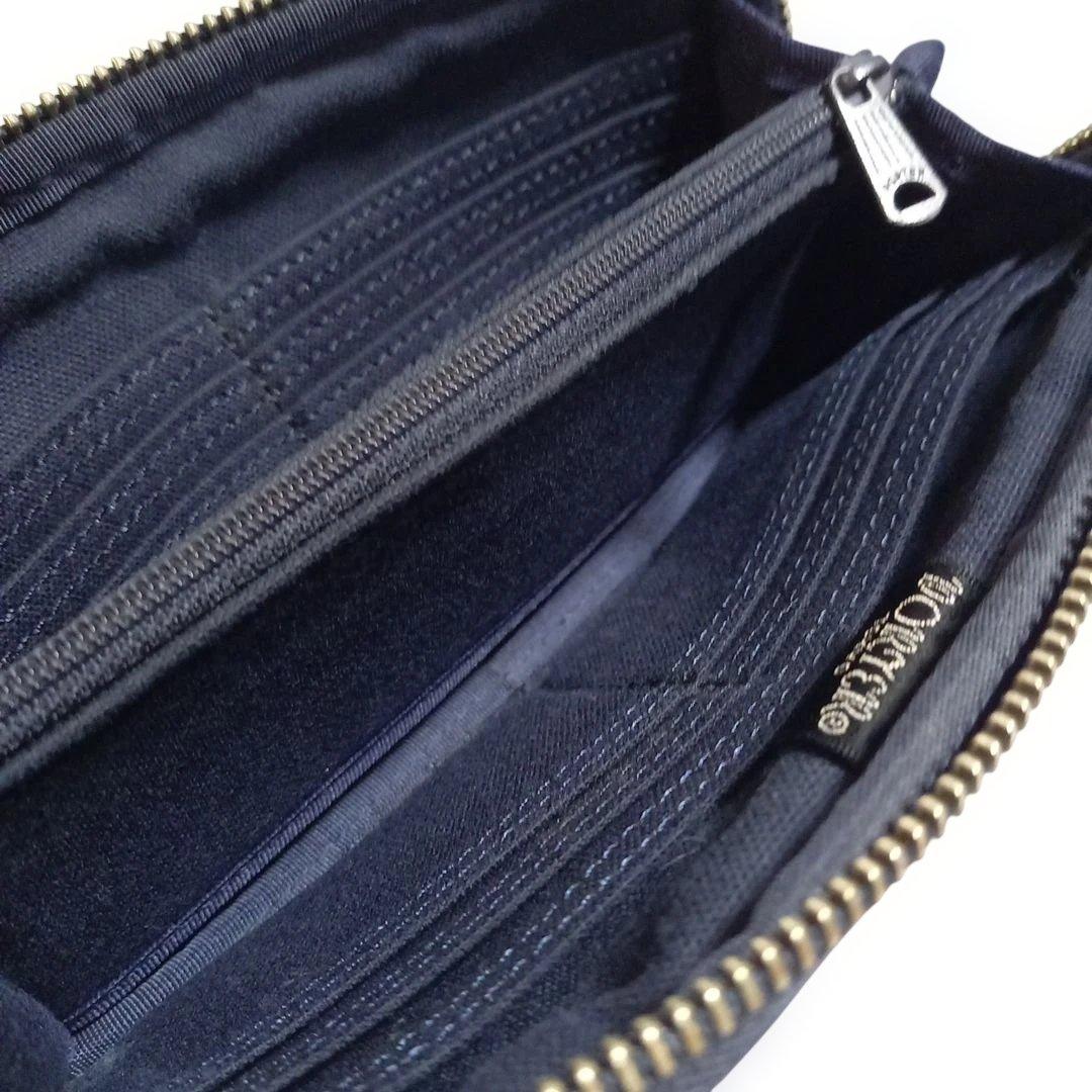 (美品) ポーター スモーキーシリーズ ロングウォレット ネイビー