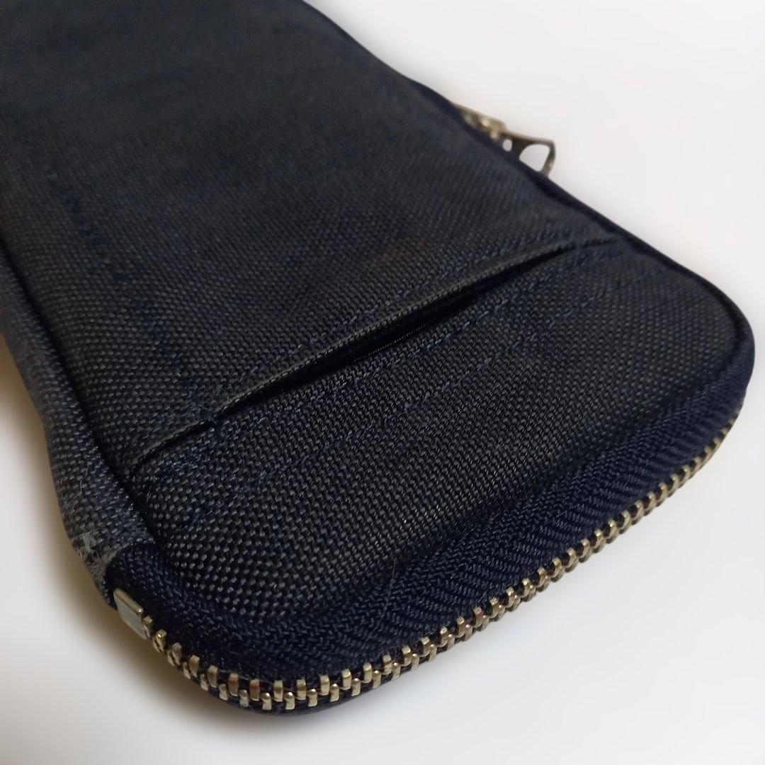 (美品) ポーター スモーキーシリーズ ロングウォレット ネイビー