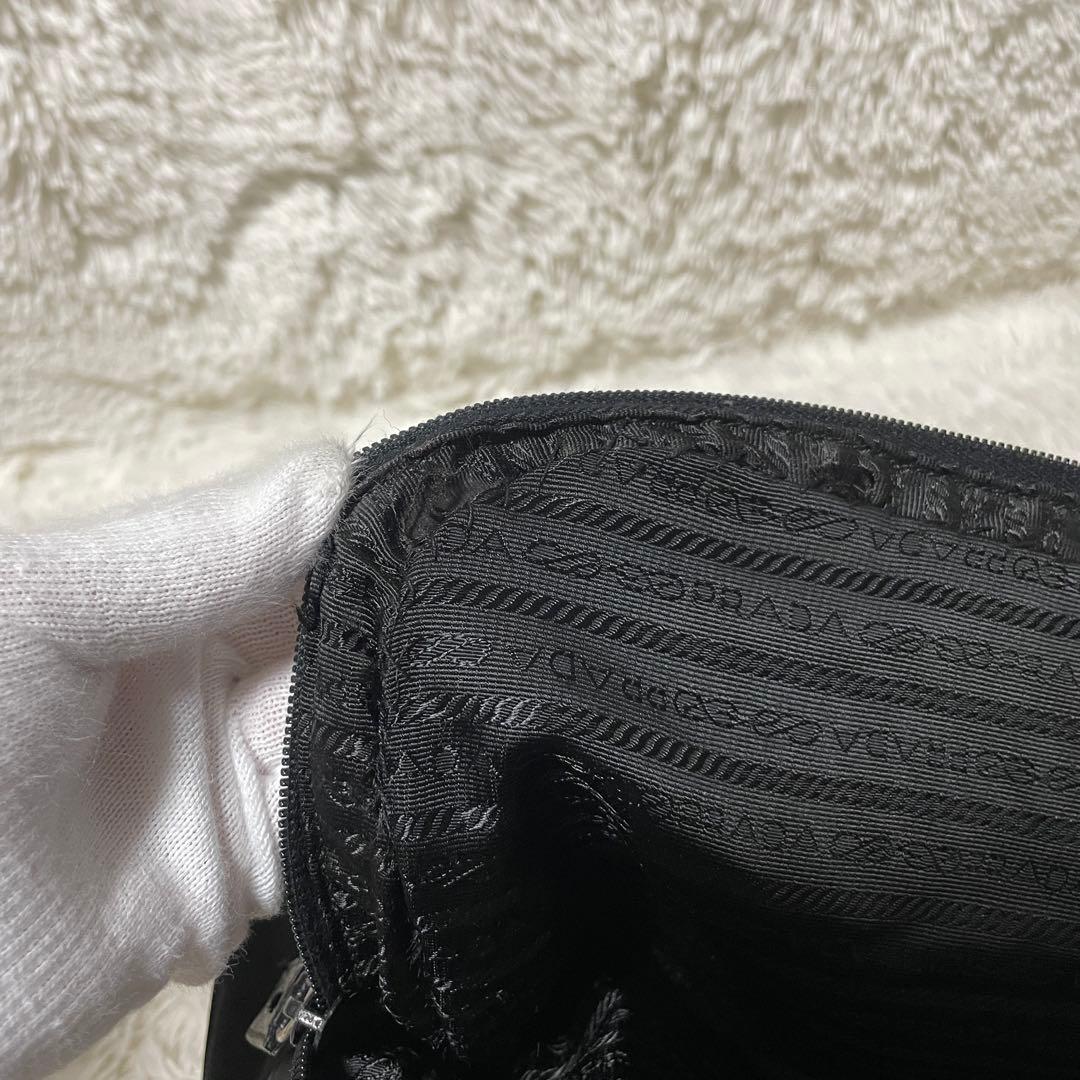 【良品】PRADA プラダ　ミニボストン　トート　ナイロン　ブラック　黒　肩掛け