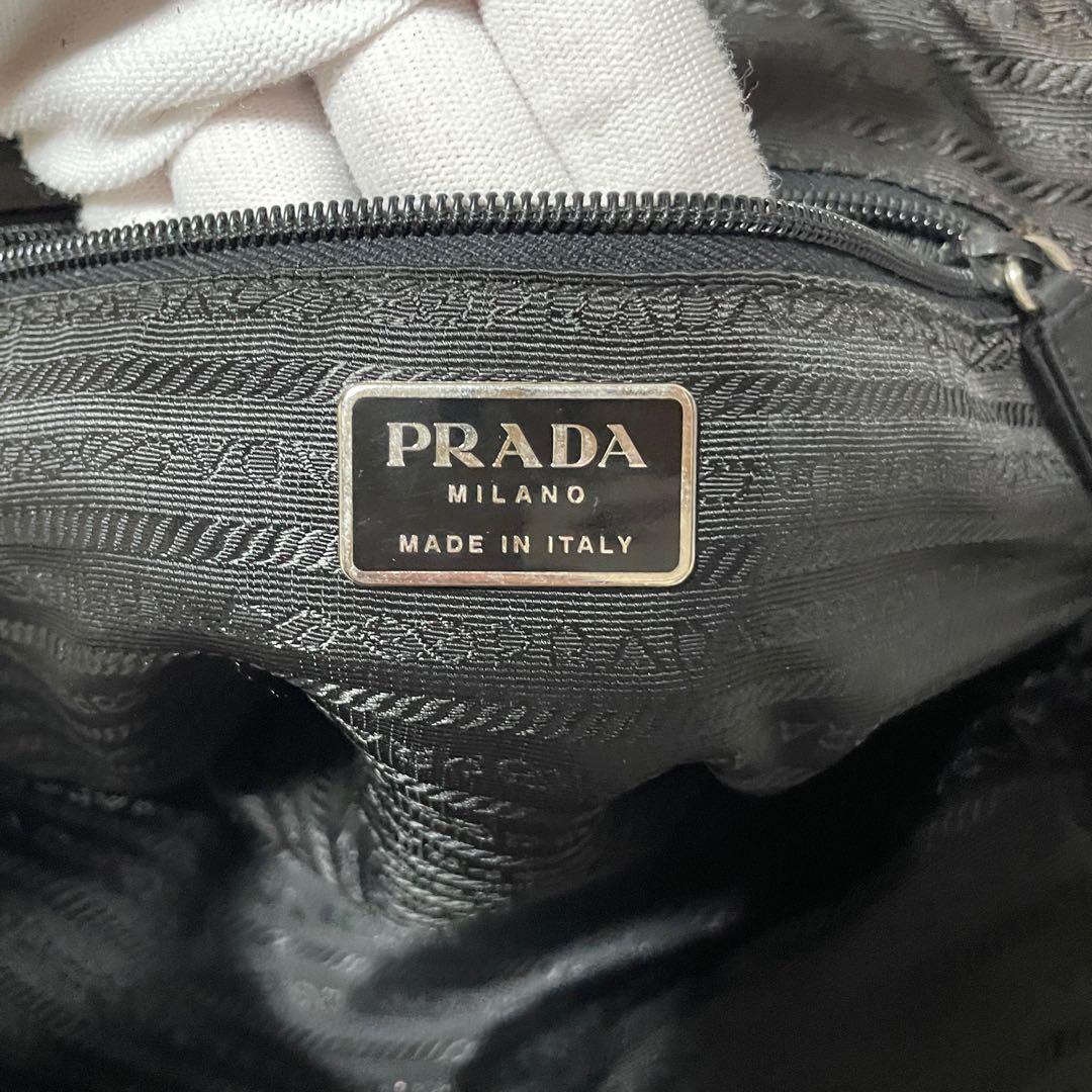 【良品】PRADA プラダ　ミニボストン　トート　ナイロン　ブラック　黒　肩掛け