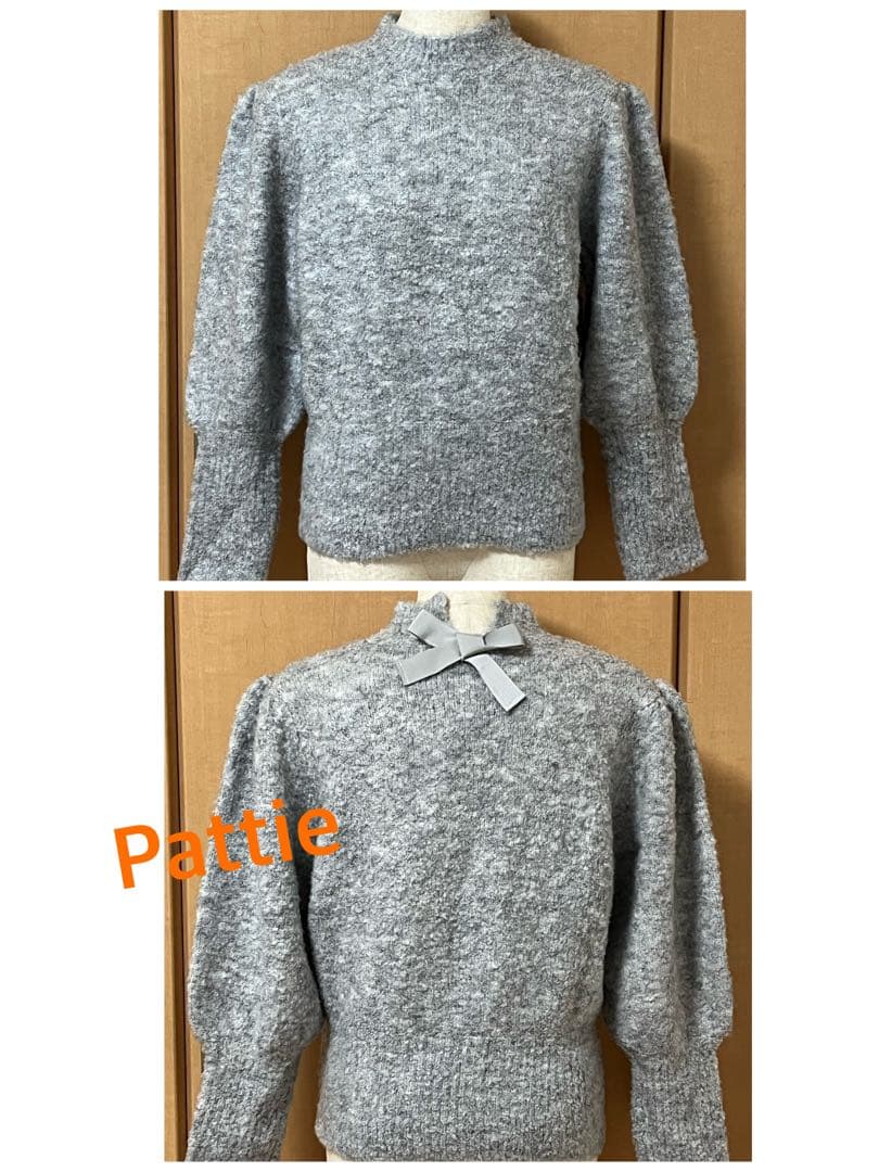 エムズグレイシー未使用後ろにおリボンニット40