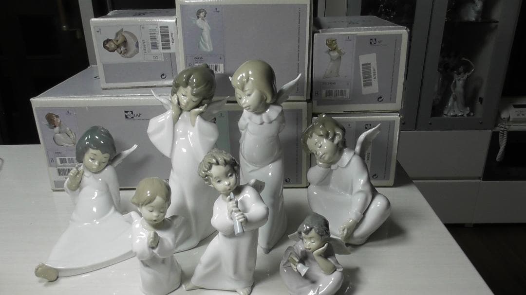 LLADRO　リヤドロ【天使シリーズ７点】２　インテリア　リアドロＬ485