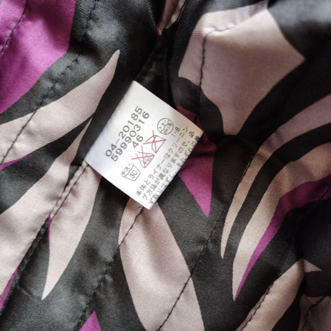 大きいサイズ22OCTOBREライナー付きベルト付きトレンチコートグレー46