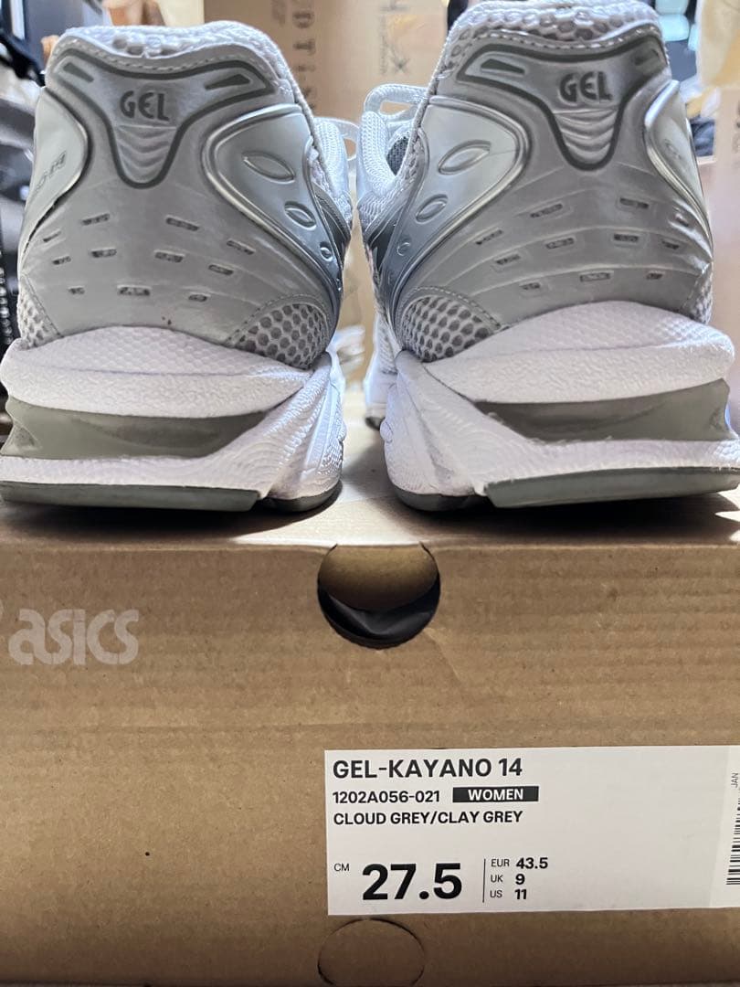 靴 asics GEL-KAYANO 14 CLOUD GREY/CLAY GREY