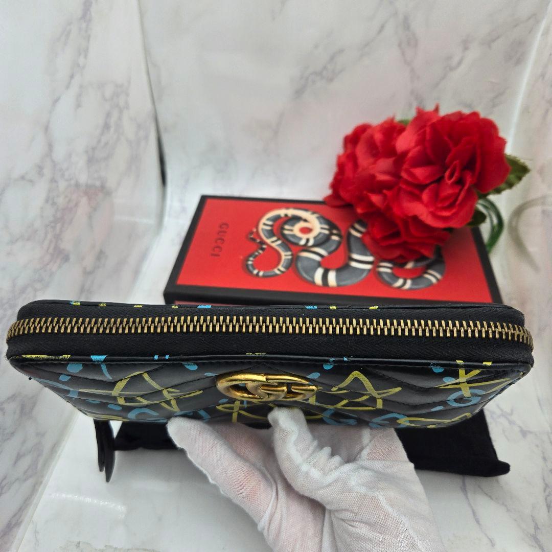 【希少】 GUCCI グッチ 長財布 財布 ゴースト マーモント キルティング