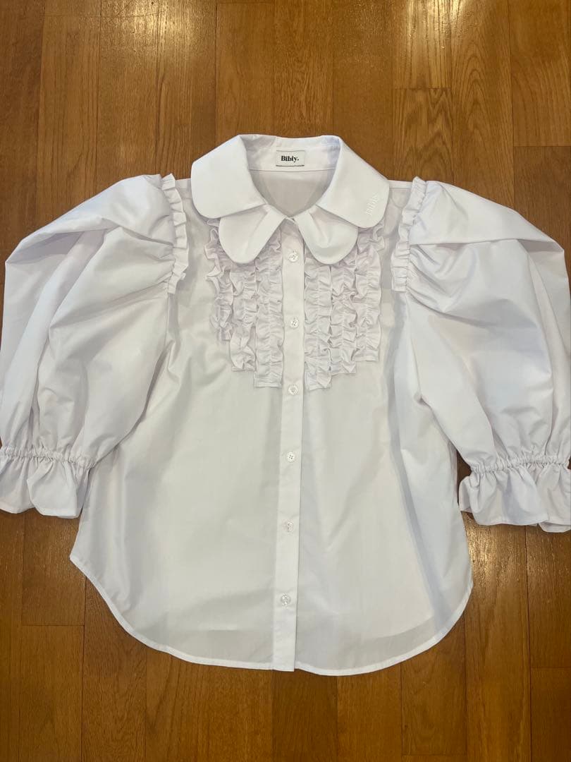 【正規品】Bibiy. CORA PUFF BLOUSE フリルホワイトシャツ
