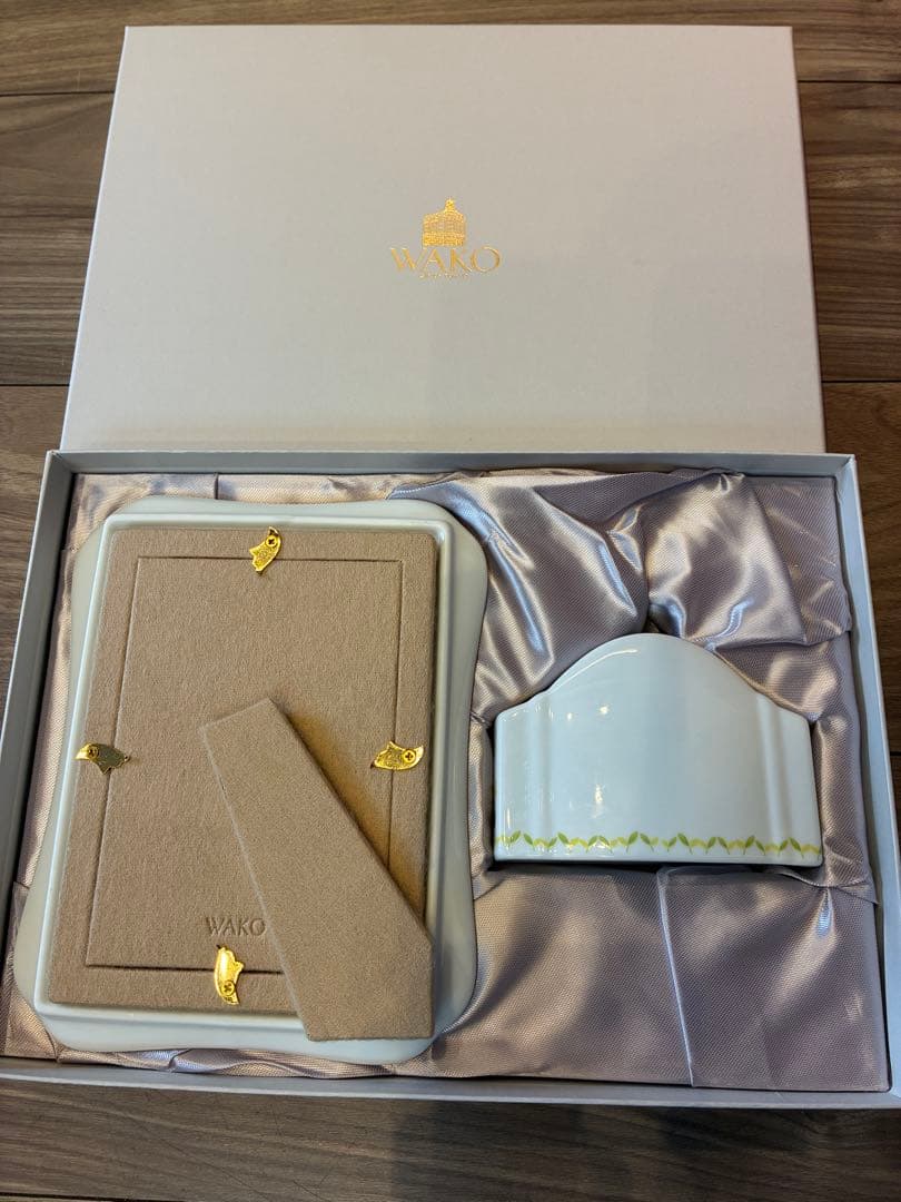 【和光】Wako 写真立て＆置き時計セット