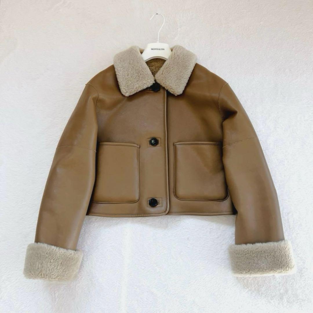 CLANE クラネ VEGAN LEATHER BOA SHORT JACKET