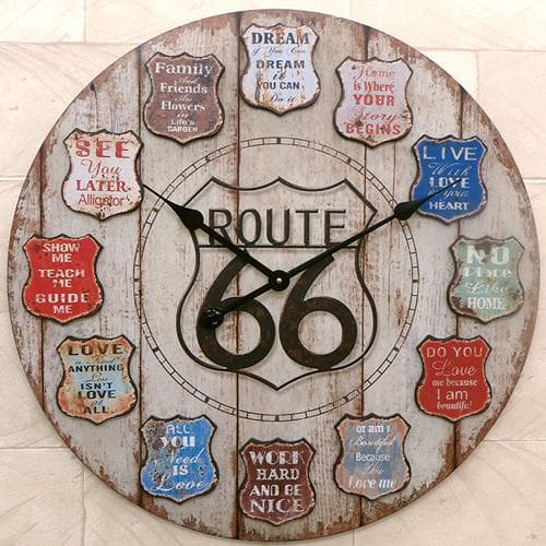 アメリカン インテリア時計 ルート６６ アンティーククロック【壁掛時計】