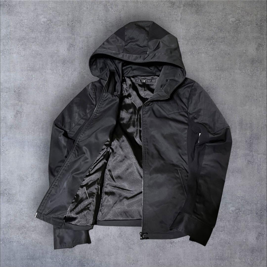 NO ID. zip up フーディ　ジャケット　ダブルジップ　M ギミック