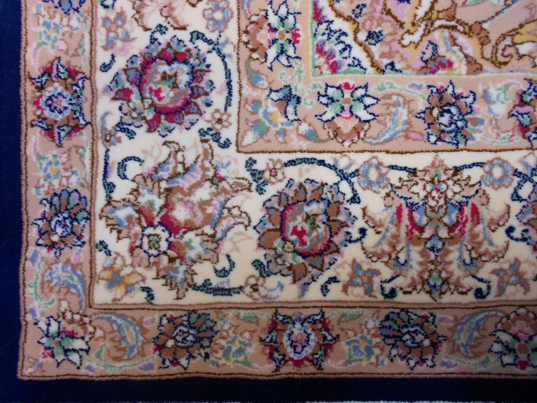 最後の一枚！輝く、多色織絨毯！本場イラン産 200×250cm-200801