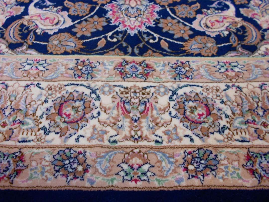 最後の一枚！輝く、多色織絨毯！本場イラン産 200×250cm-200801