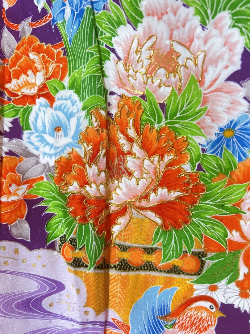 正絹フルセット♡七五三　7歳　女の子　紫　一式　ピンク