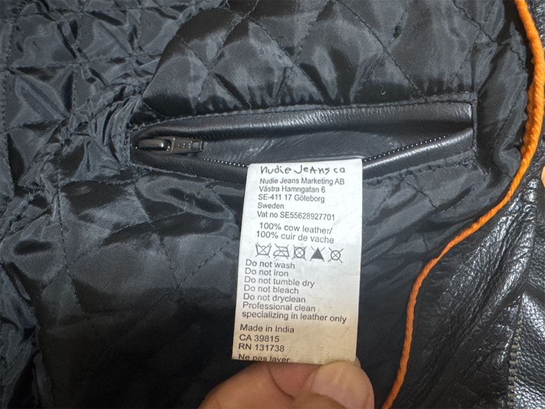 ヌーディージーンズ nudie jeans シングルライダースレザージャケット