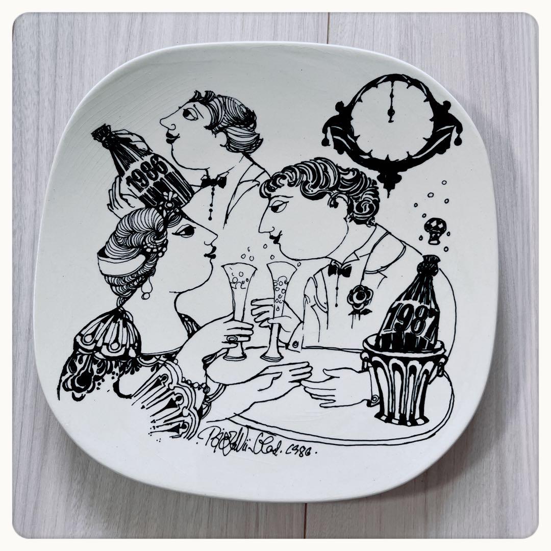 Bjorn Wiinblad イヤープレート1986-87年　NYMOLLE窯