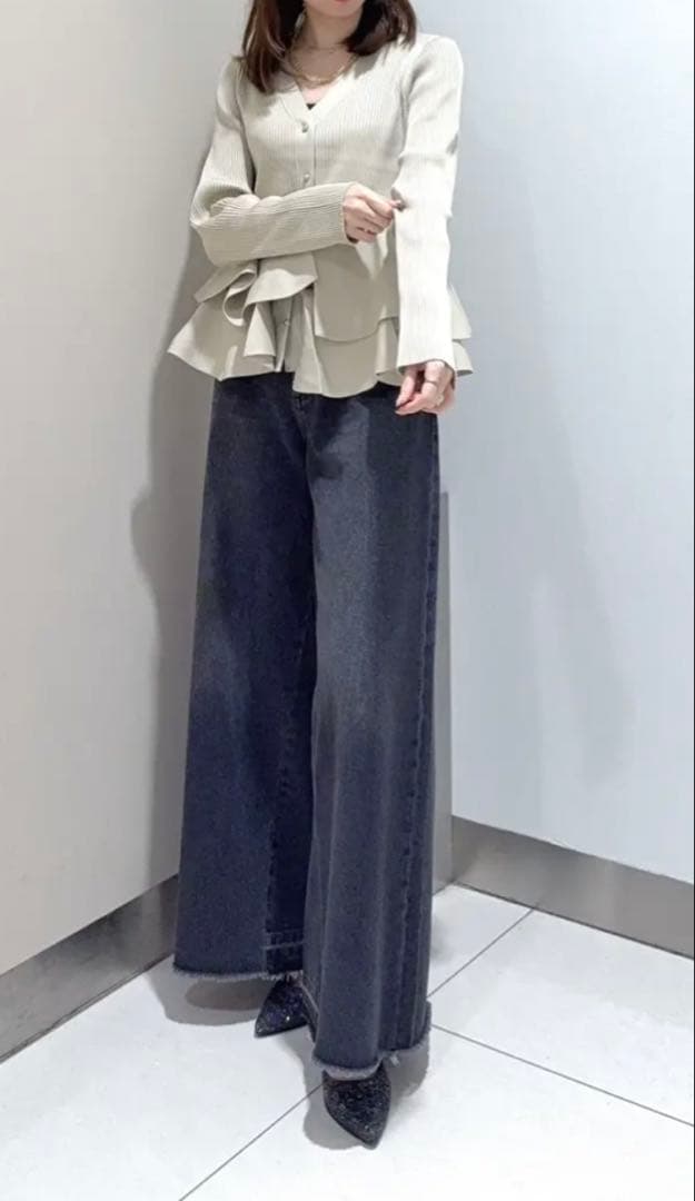 ☆hazhaz☆《タグ付き》グレースコンチネンタル バギーデニム 36