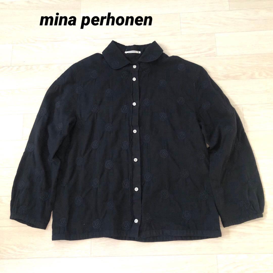ミナペルホネン　vapor ブラウス 1 ブラック