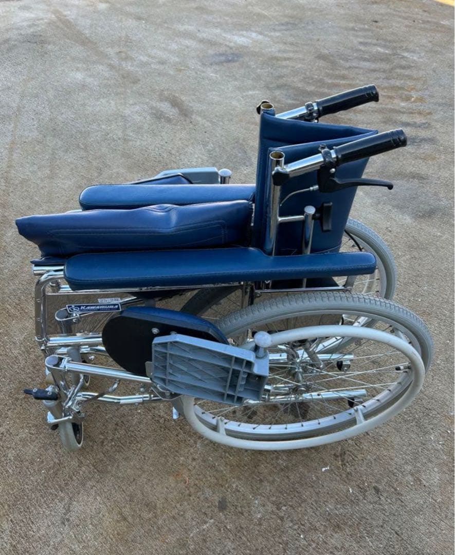 カワムラ KAWMURA リクライニング 介助用 車椅子 折りたたみ車いす