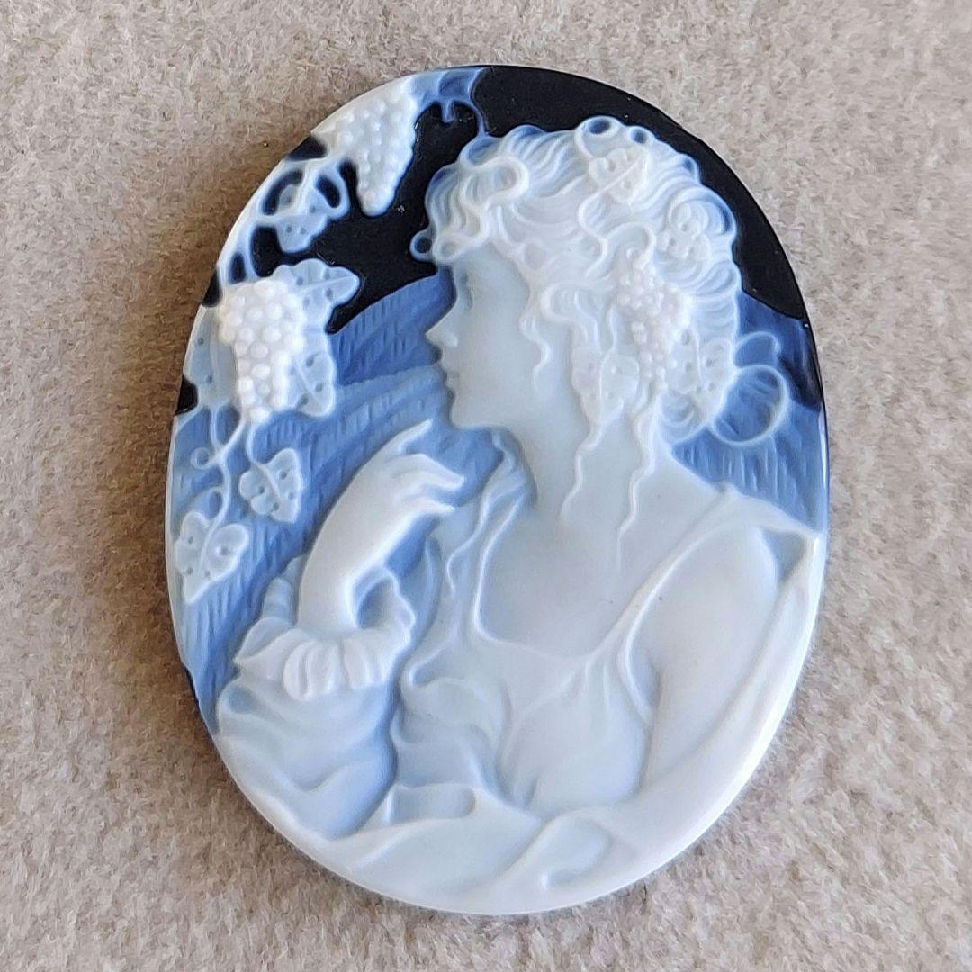 女性　ストーン　カメオ　ルース