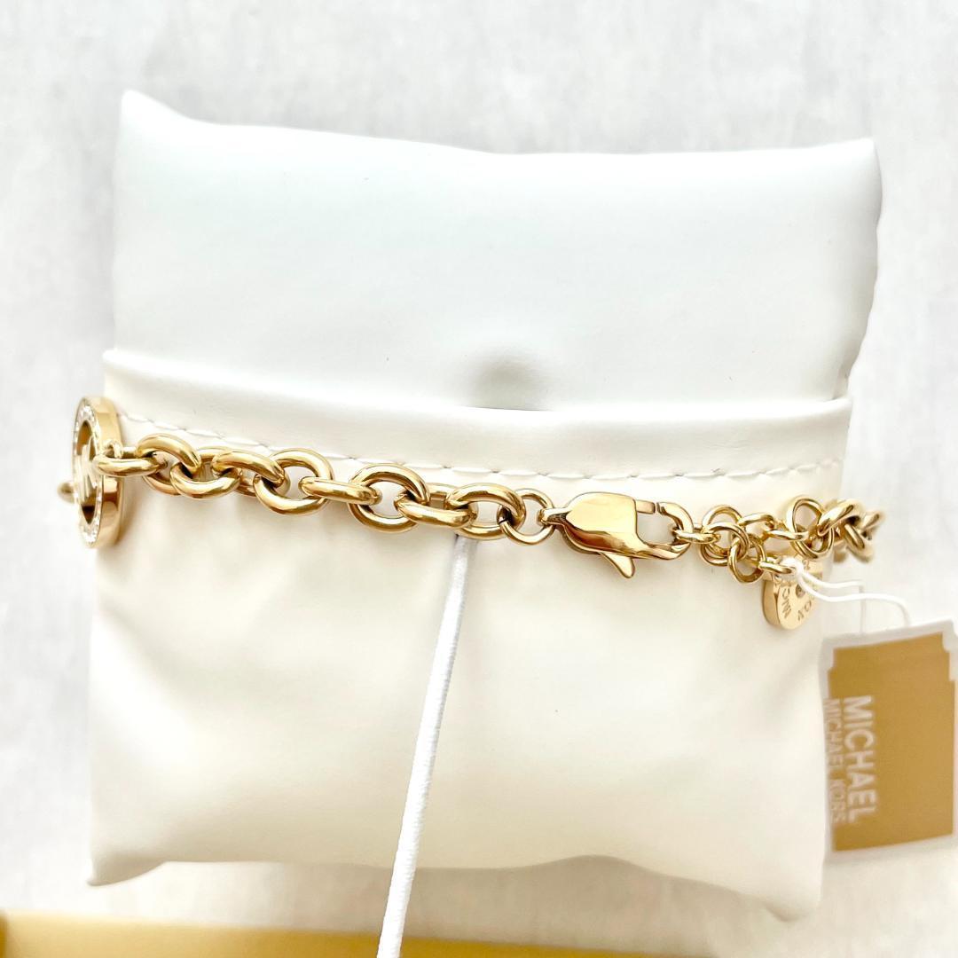 MICHAEL KORS ロゴ チャーム ブレスレット ゴールド 箱付き