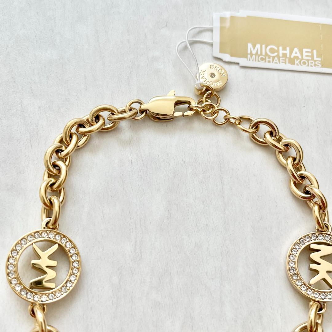 MICHAEL KORS ロゴ チャーム ブレスレット ゴールド 箱付き