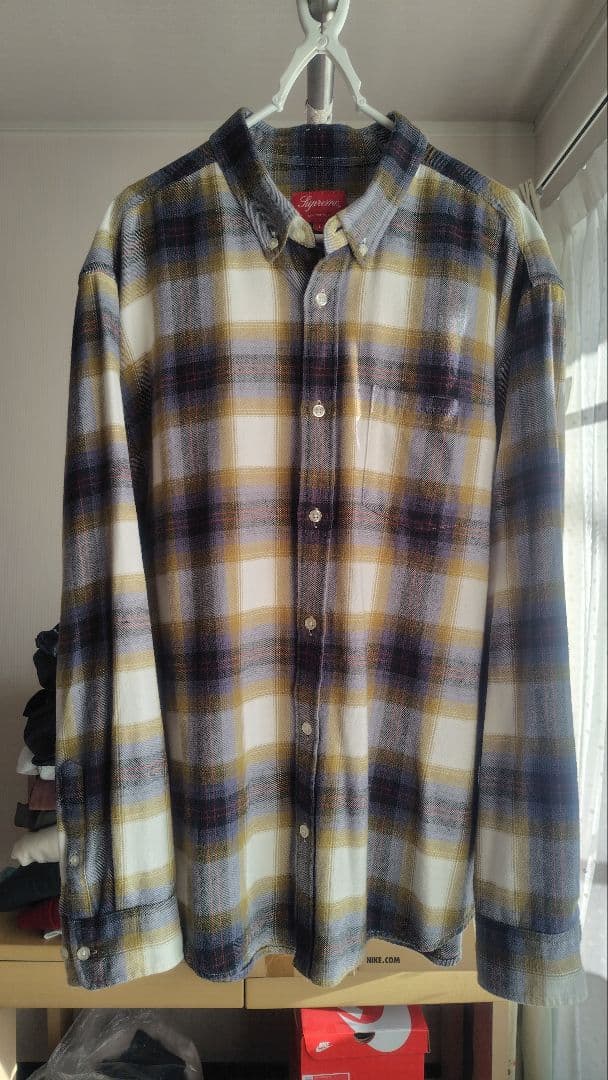 k*7様 Supreme 22ss Brushed Plaid Flannel