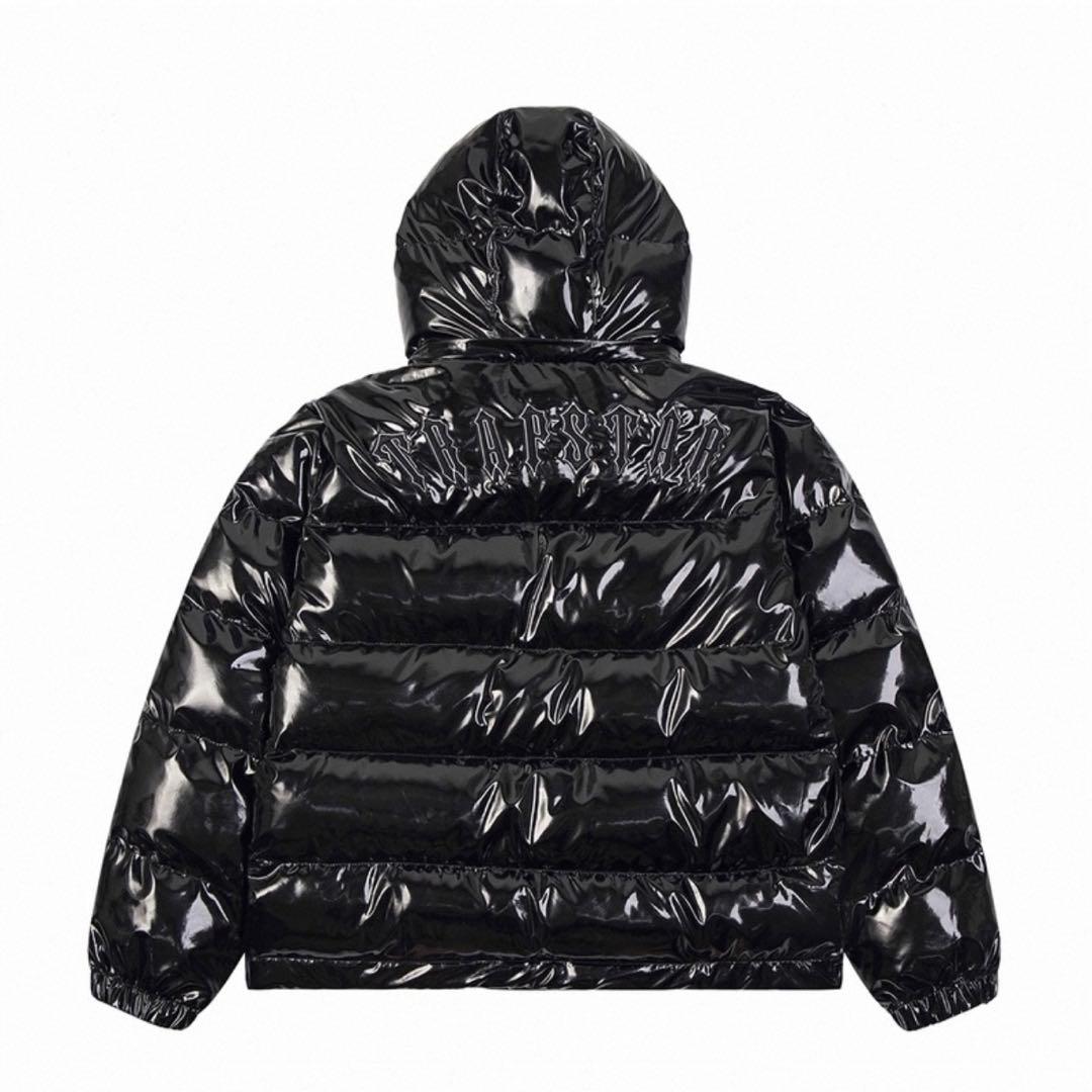 TRAPSTAR 光沢ブラック ダウンジャケット