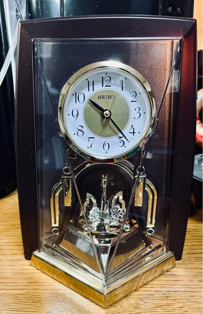 SEIKO 振り子付き置時計 ガラスケース