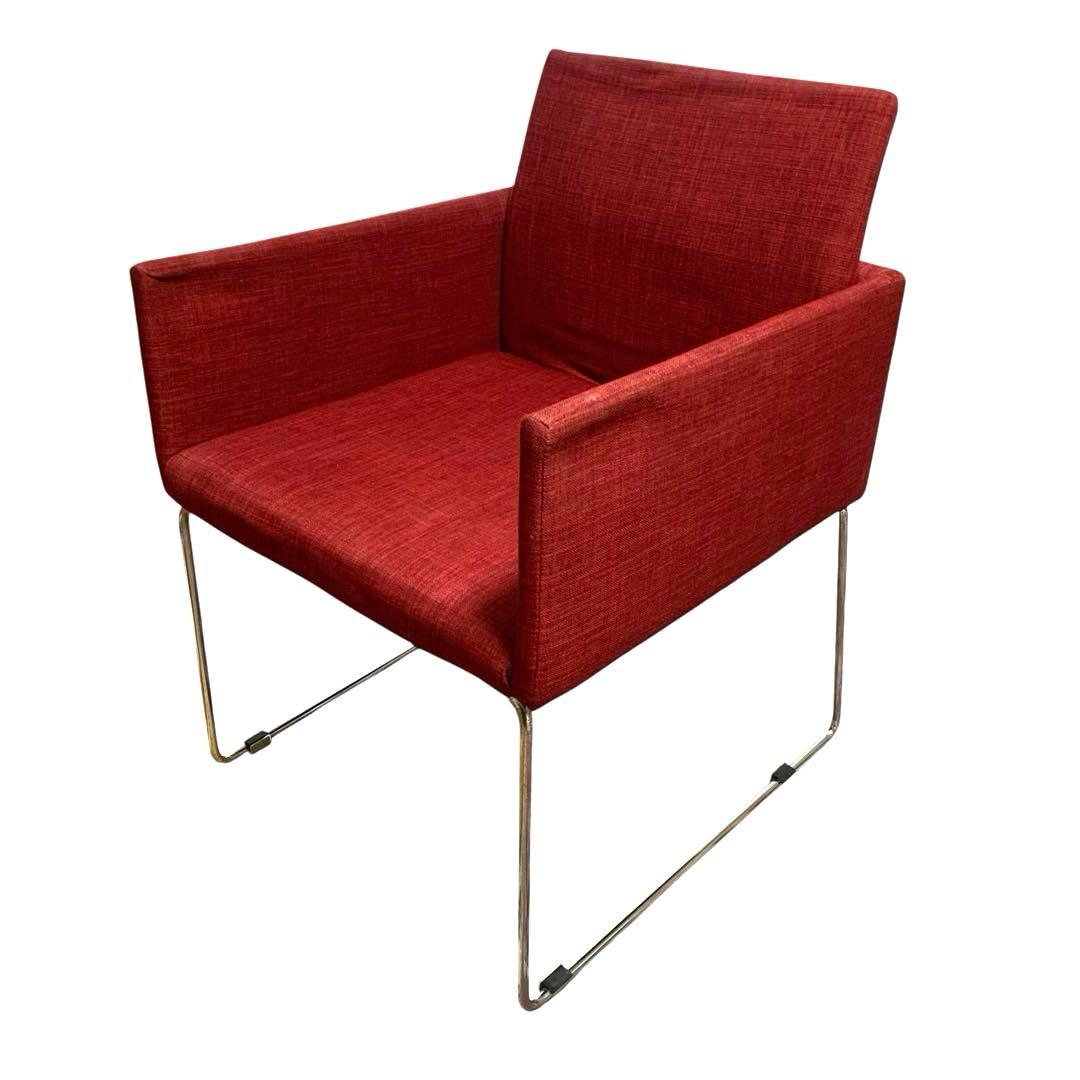 ダイニングチェア　アームチェア　椅子　赤　レッド