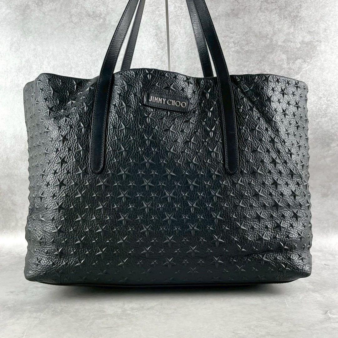 【極美品】ジミーチュウ トートバッグ エンボス ピムリコ レザー 本革 ブラック