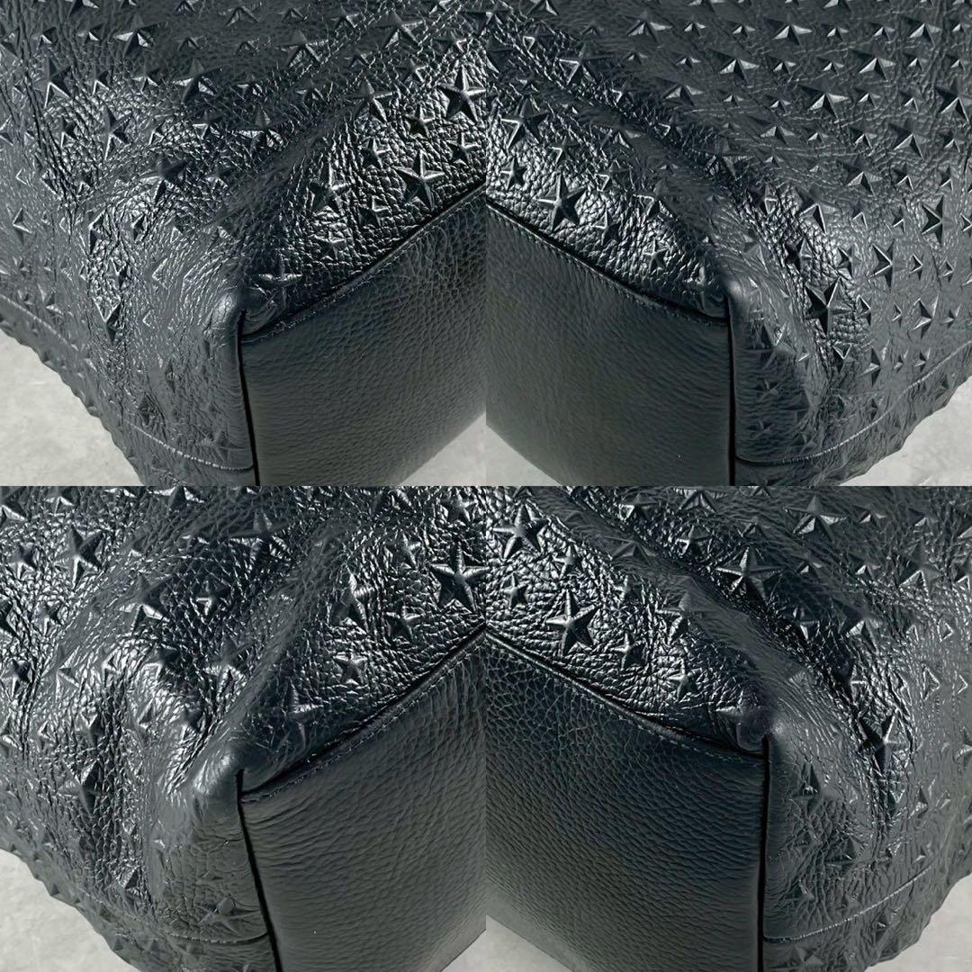 【極美品】ジミーチュウ トートバッグ エンボス ピムリコ レザー 本革 ブラック