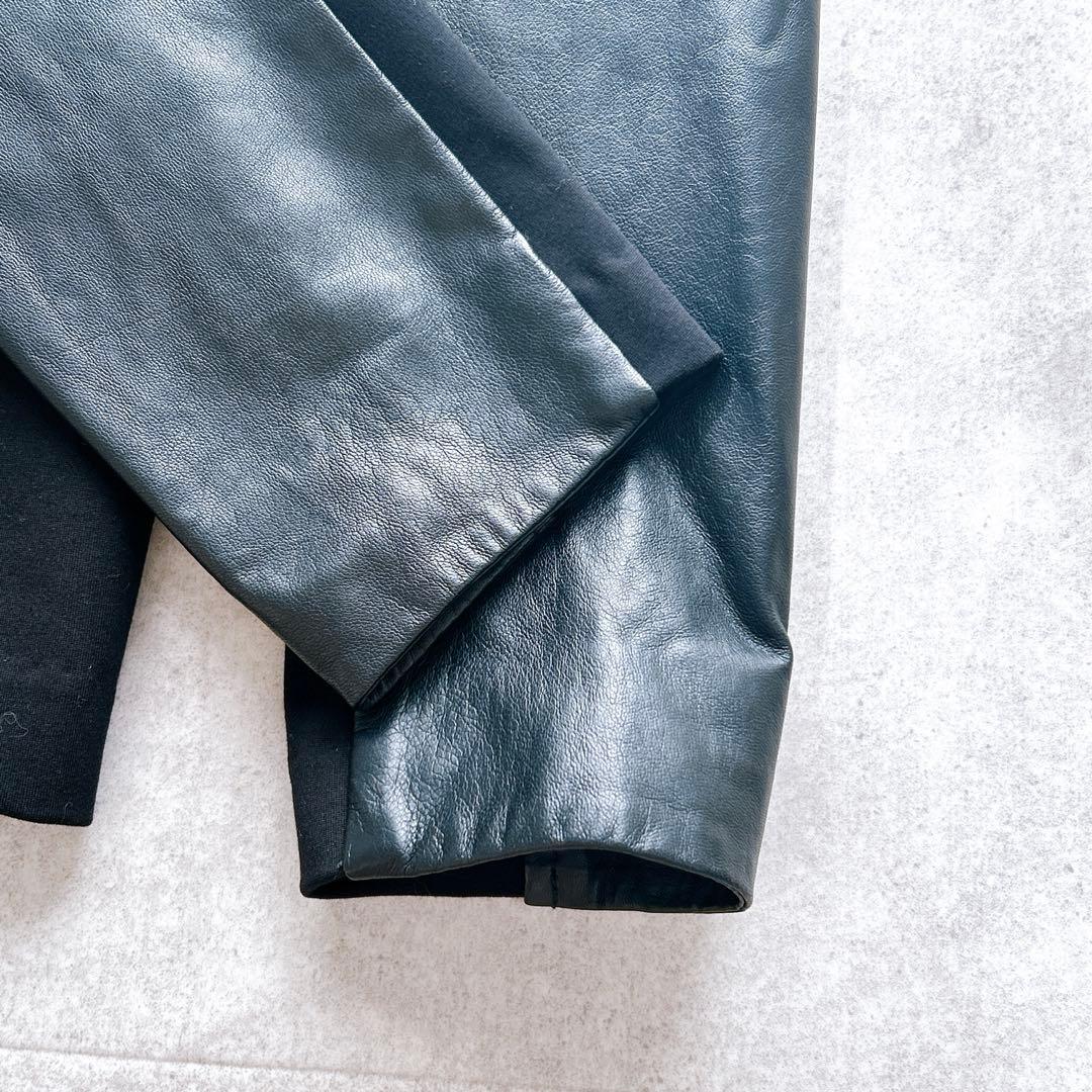 タグ付き✨MAX&Co. ラムレザー ジャケット コート ベルト ドッキング 黒