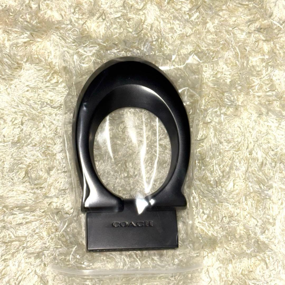 新品 コーチ COACH リバーシブル ブラック シグネチャーベルト