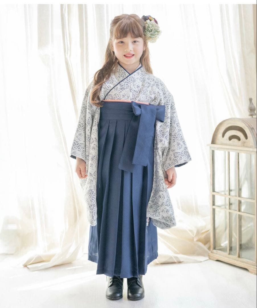 キャサリンコテージ 洗える 着付け簡単レース着物と袴セット 卒業式 150cm