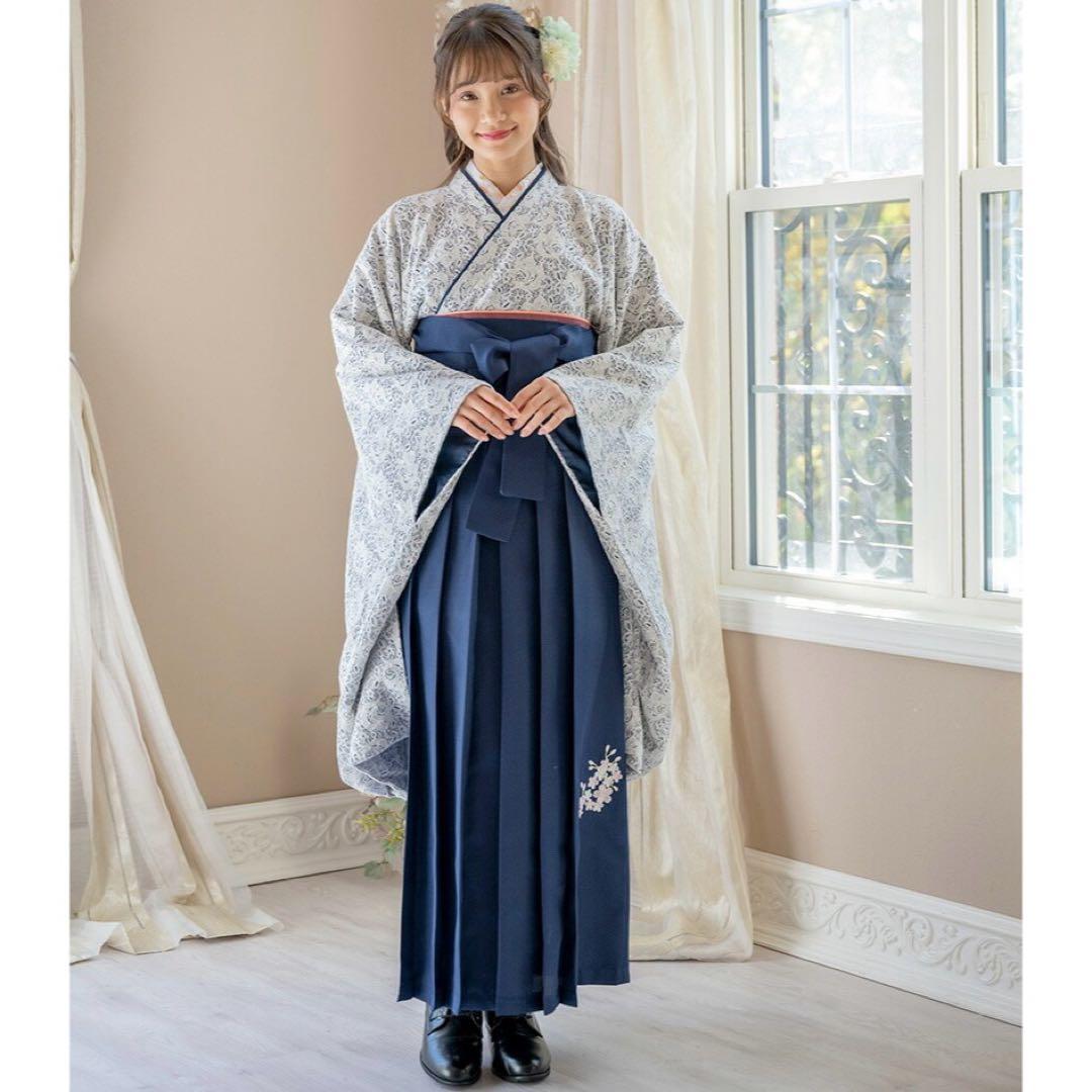 キャサリンコテージ 洗える 着付け簡単レース着物と袴セット 卒業式 150cm