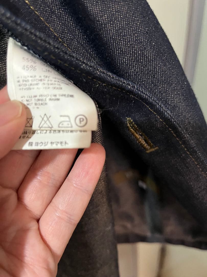 y's for men デニムハーフコート　インディゴ　サイズL