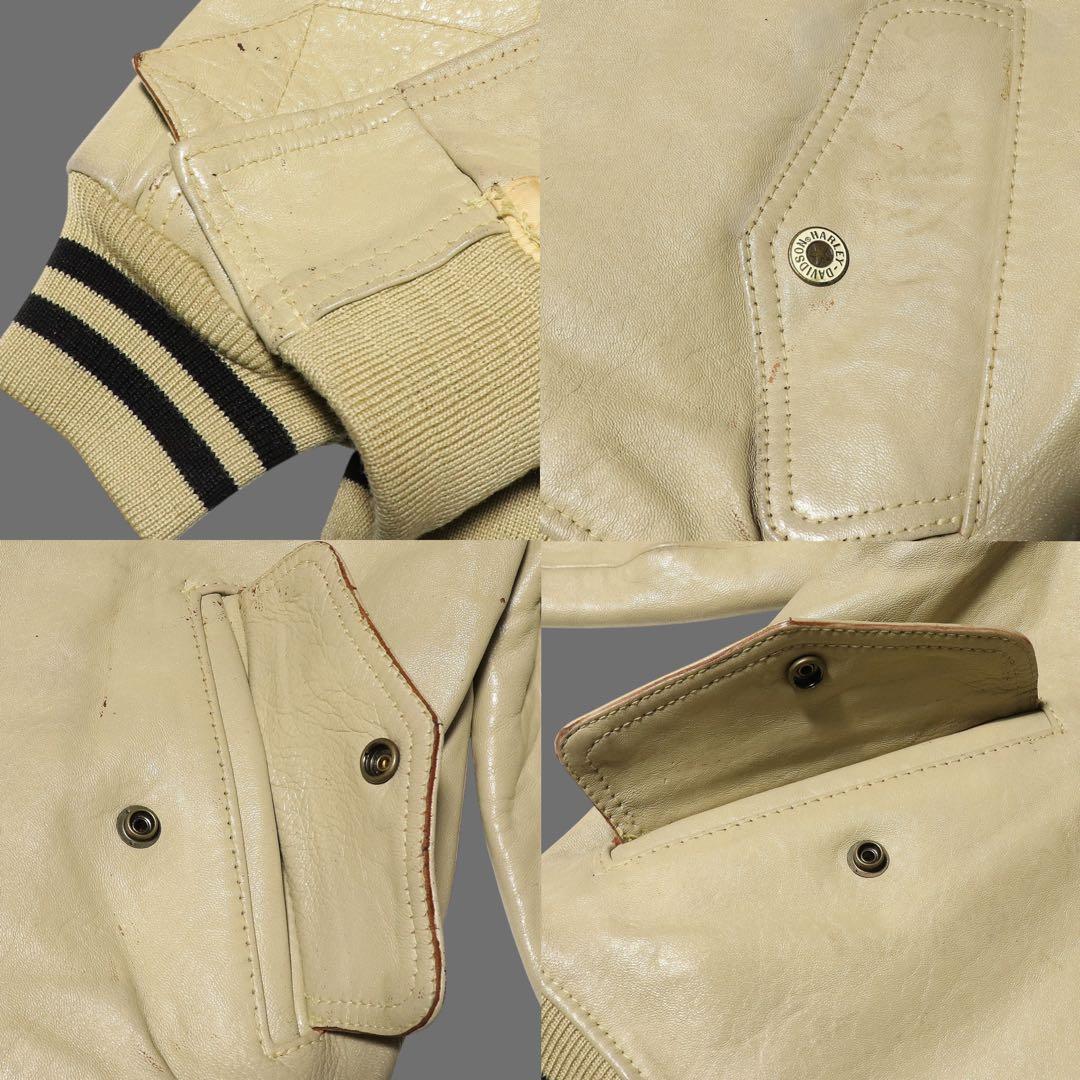 希少★90s★ハーレーダビッドソン★スタジャン★レザージャケット★ボンバー★短丈