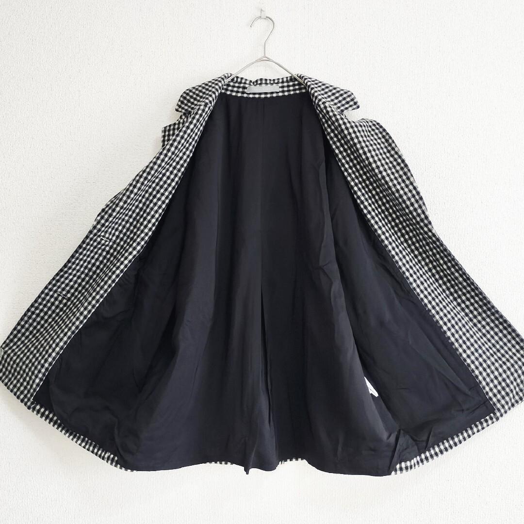 美品 theory luxe チェック柄 チェスターコート 38