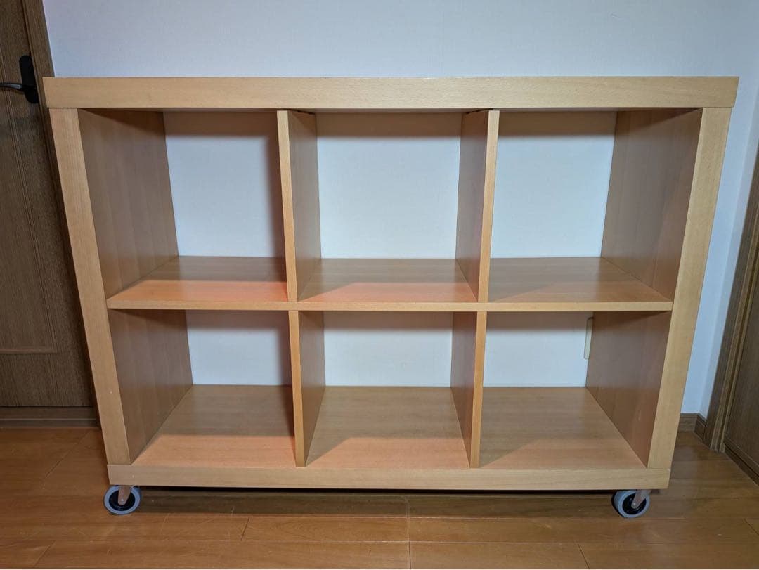 ■送料込■無印良品 オープンシェルフ 木製棚 スタッキング キャスター 収納