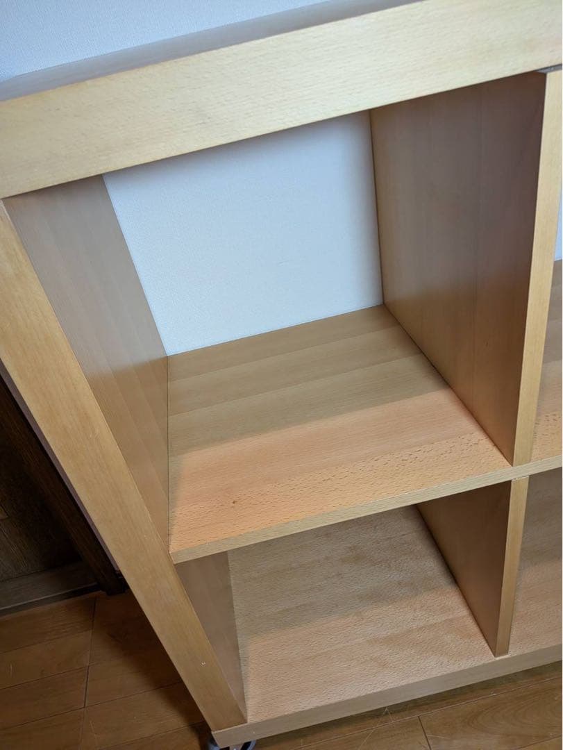 ■送料込■無印良品 オープンシェルフ 木製棚 スタッキング キャスター 収納