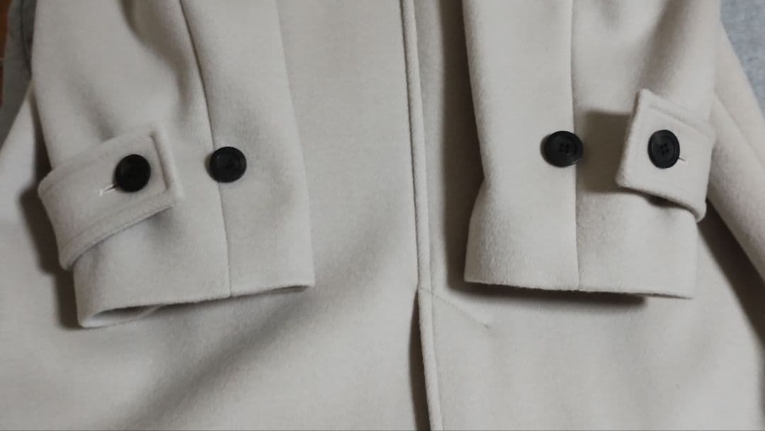 【未使用】NOBLE リバービーバーステンカラーコート 36 ベージュ