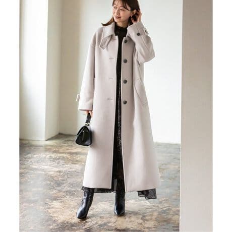 【未使用】NOBLE リバービーバーステンカラーコート 36 ベージュ