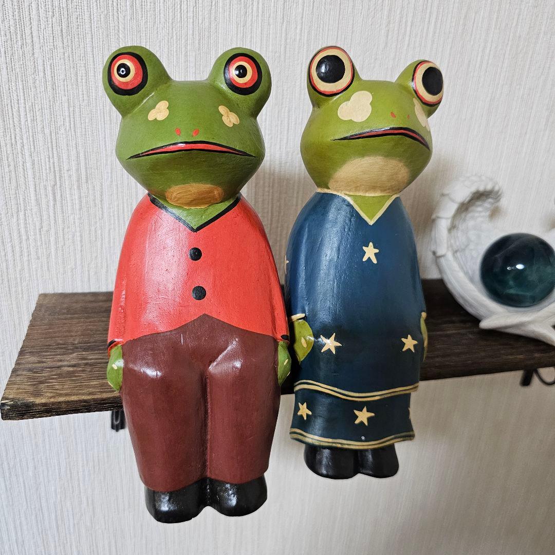 カエルの夫婦　大きいサイズ　インド
