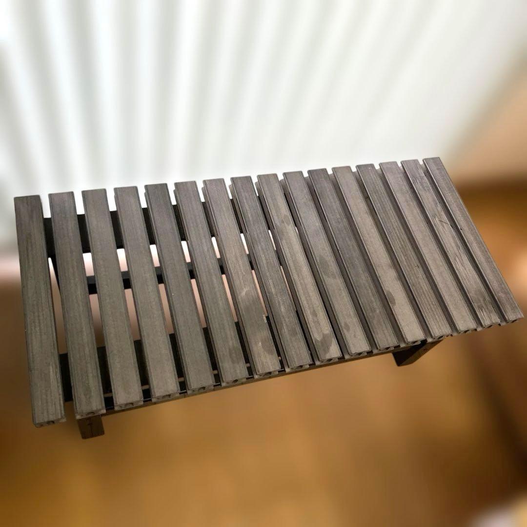 人工樹脂デッキ　庭ガーデニング踏み台　階段　洗車　ブラックW1m D45cm