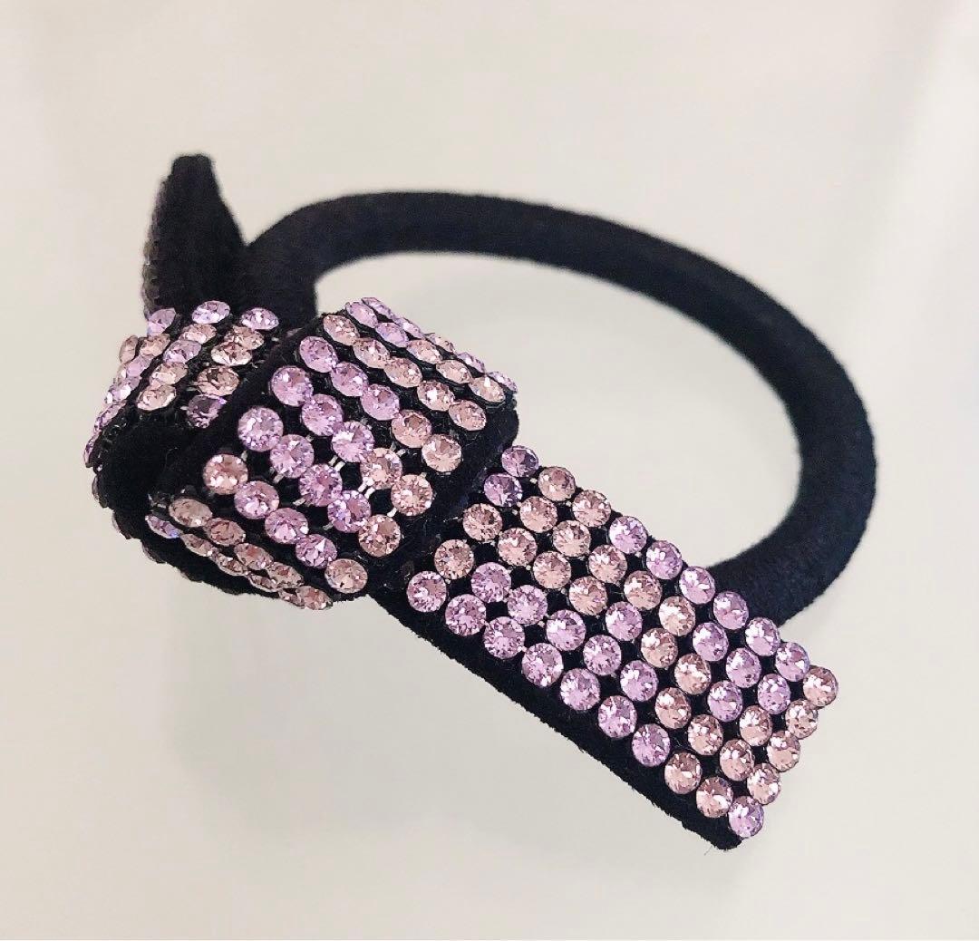 acca リボンゴム　ピンク　美品